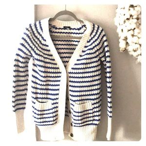 Blue and white stripped sweater